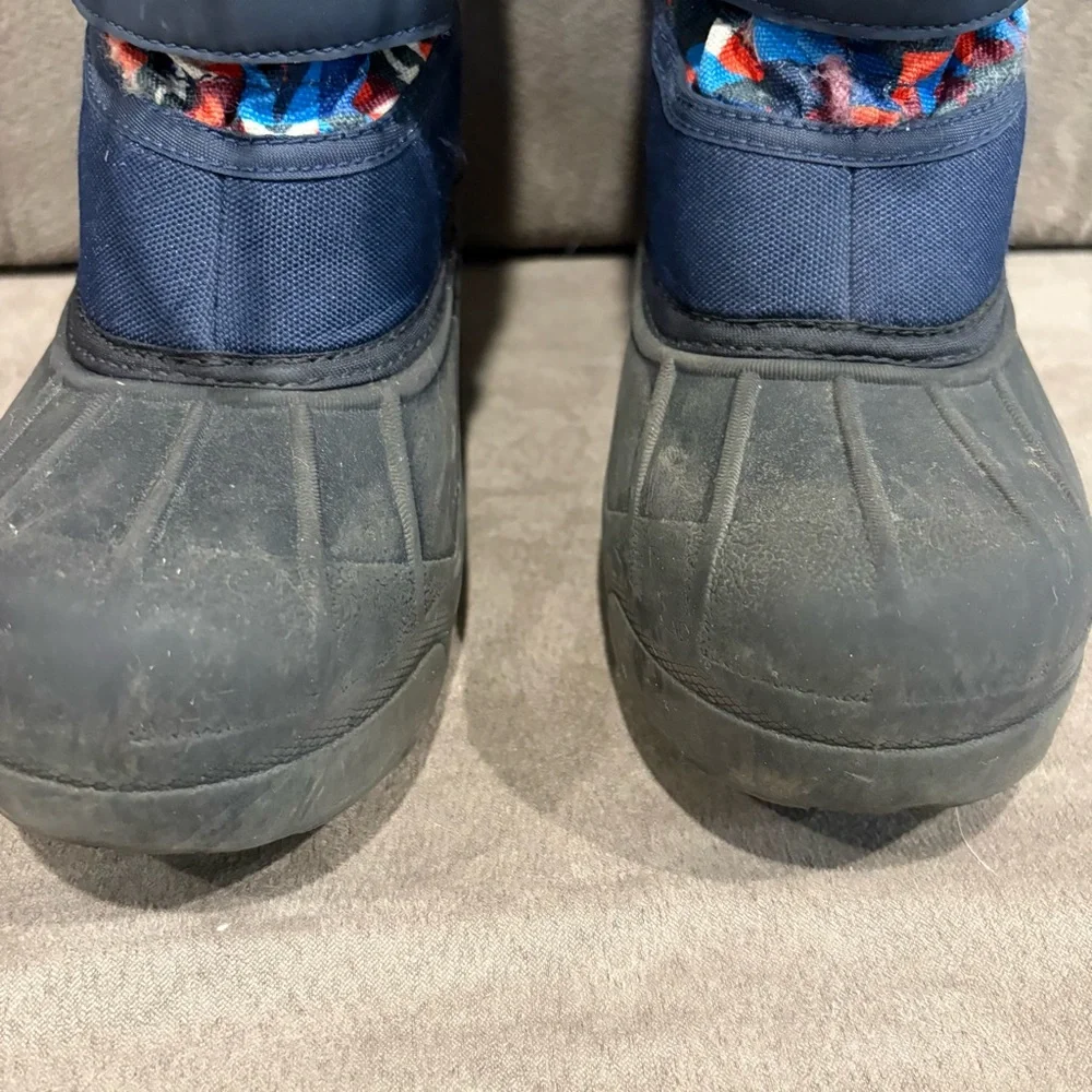 Columbia Snow Winter Boots Geometric Forest Bear Print Pull On Big Kid Size‎ 1